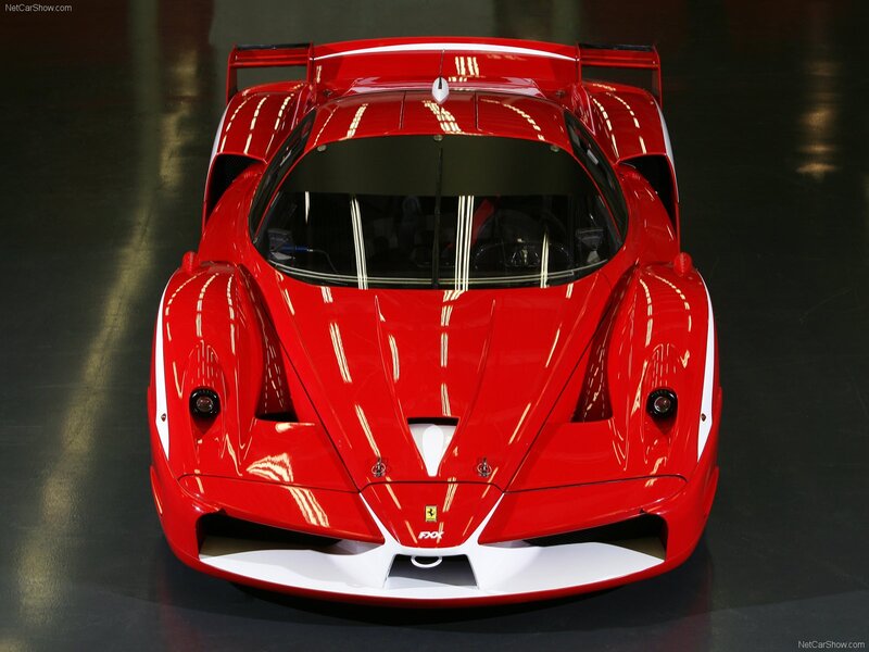 Red Ferrari FXX race car