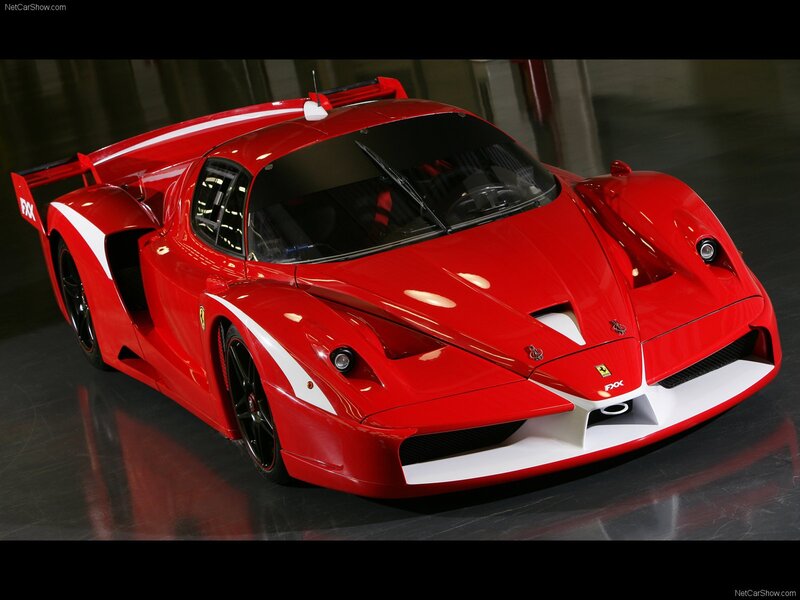 Red Ferrari FXX race car