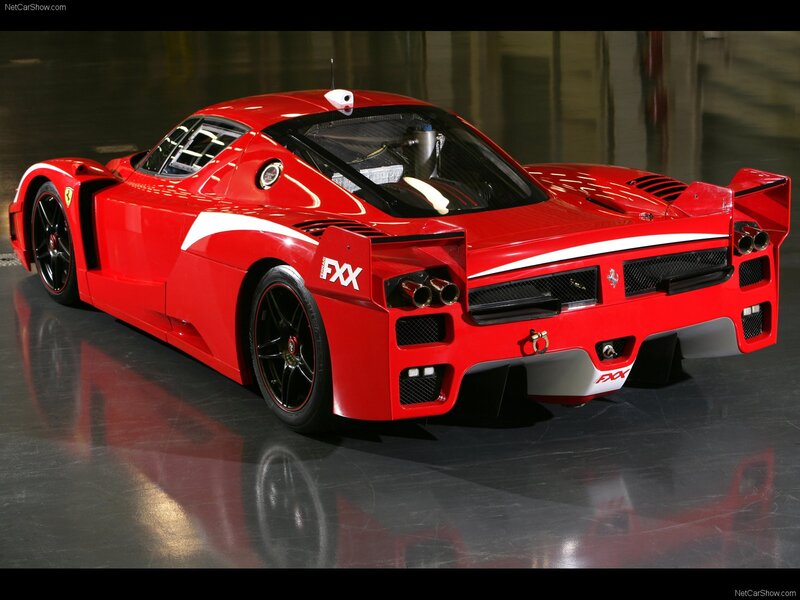Red Ferrari FXX race car
