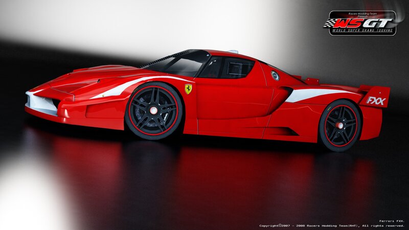 Red Ferrari FXX race car