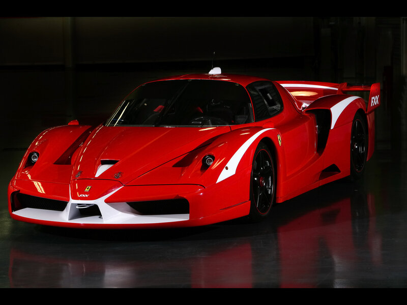 Red Ferrari FXX race car
