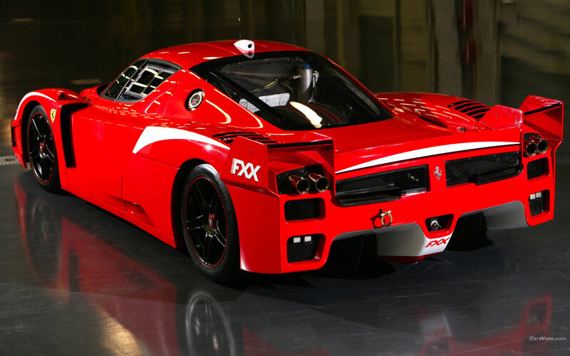 Red Ferrari FXX race car