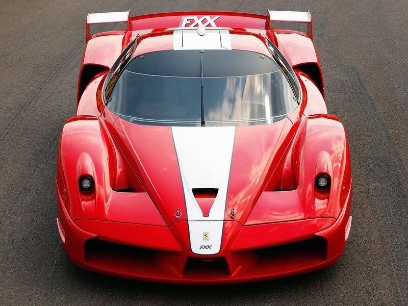 Red Ferrari FXX race car