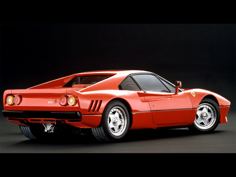 Red Ferrari GTO sports car