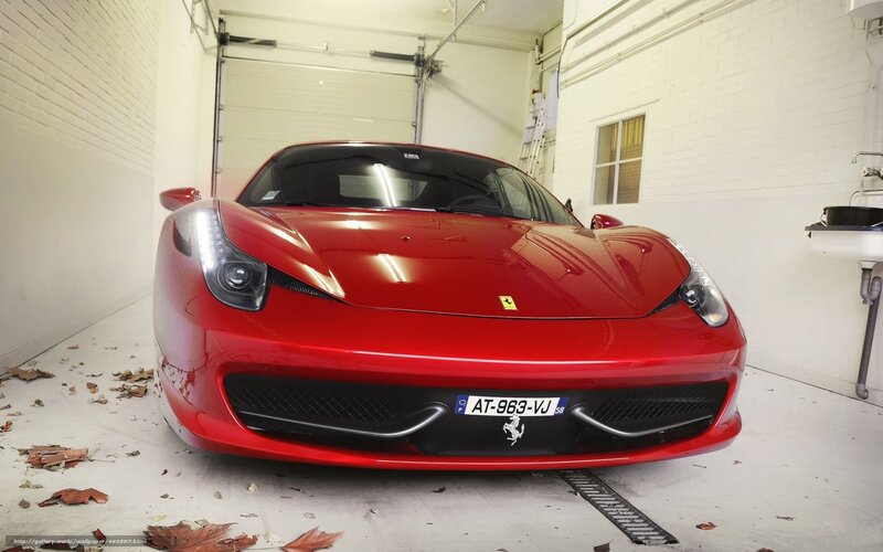 Red Ferrari in Garage — Calm