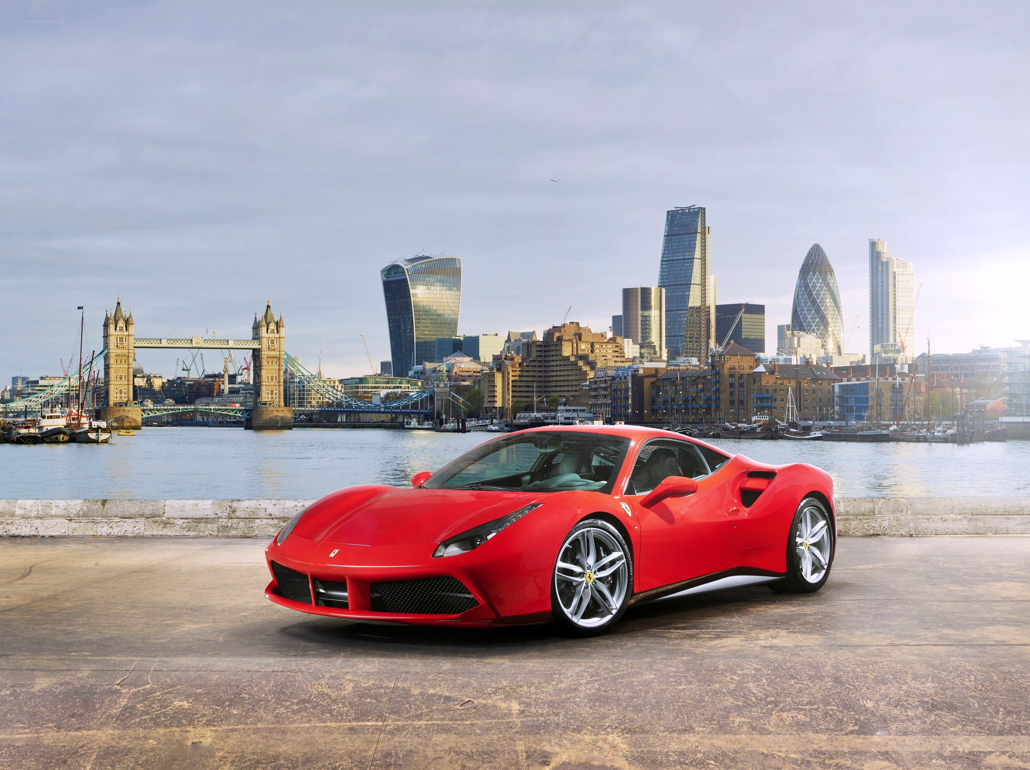 Red Ferrari in London