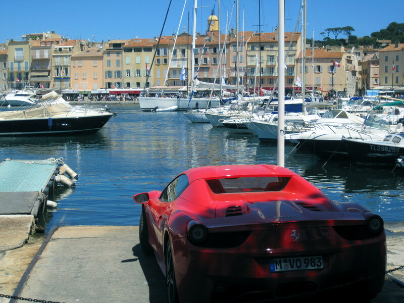 Red Ferrari in Marina
