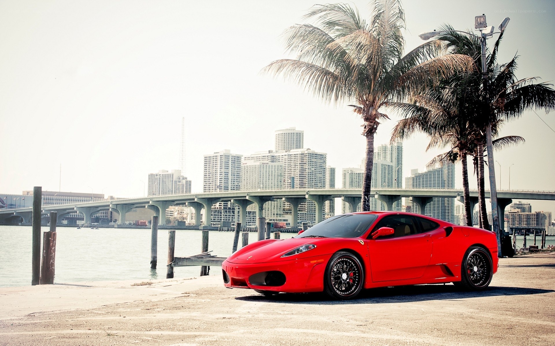 Red Ferrari in Miami