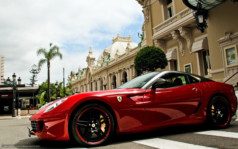 Red Ferrari in Monaco
