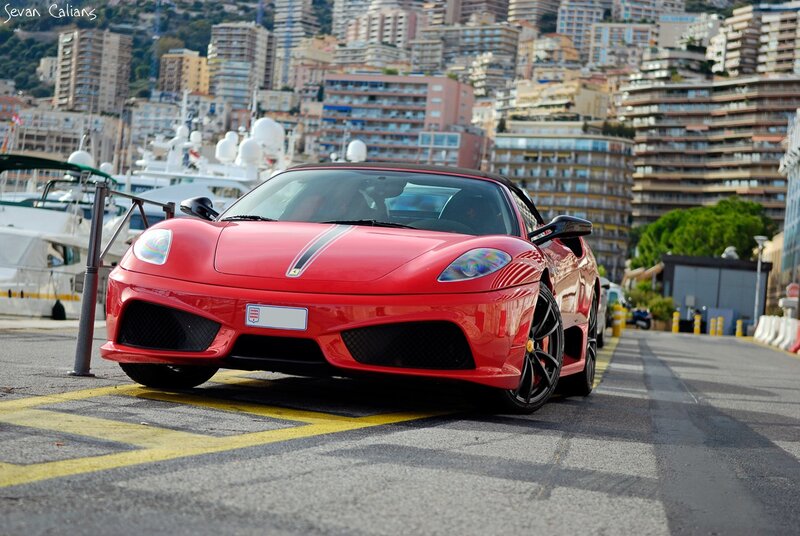 Red Ferrari in Monaco