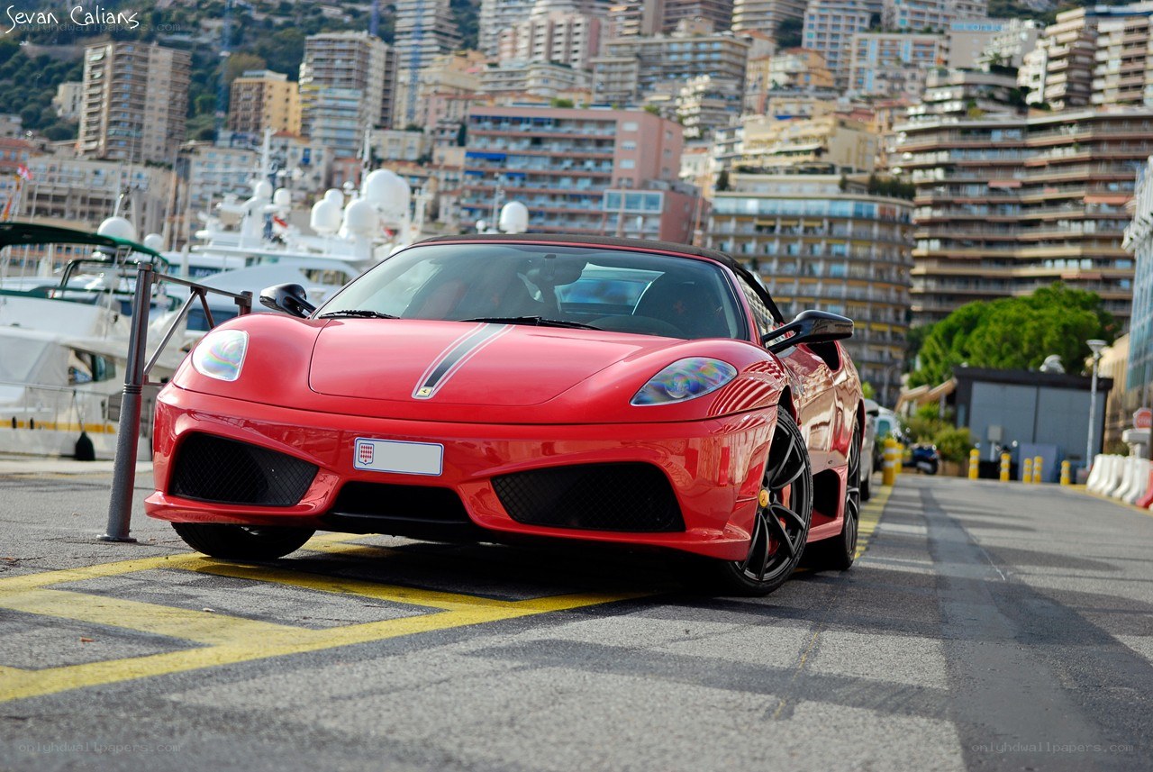 Red Ferrari in Monaco