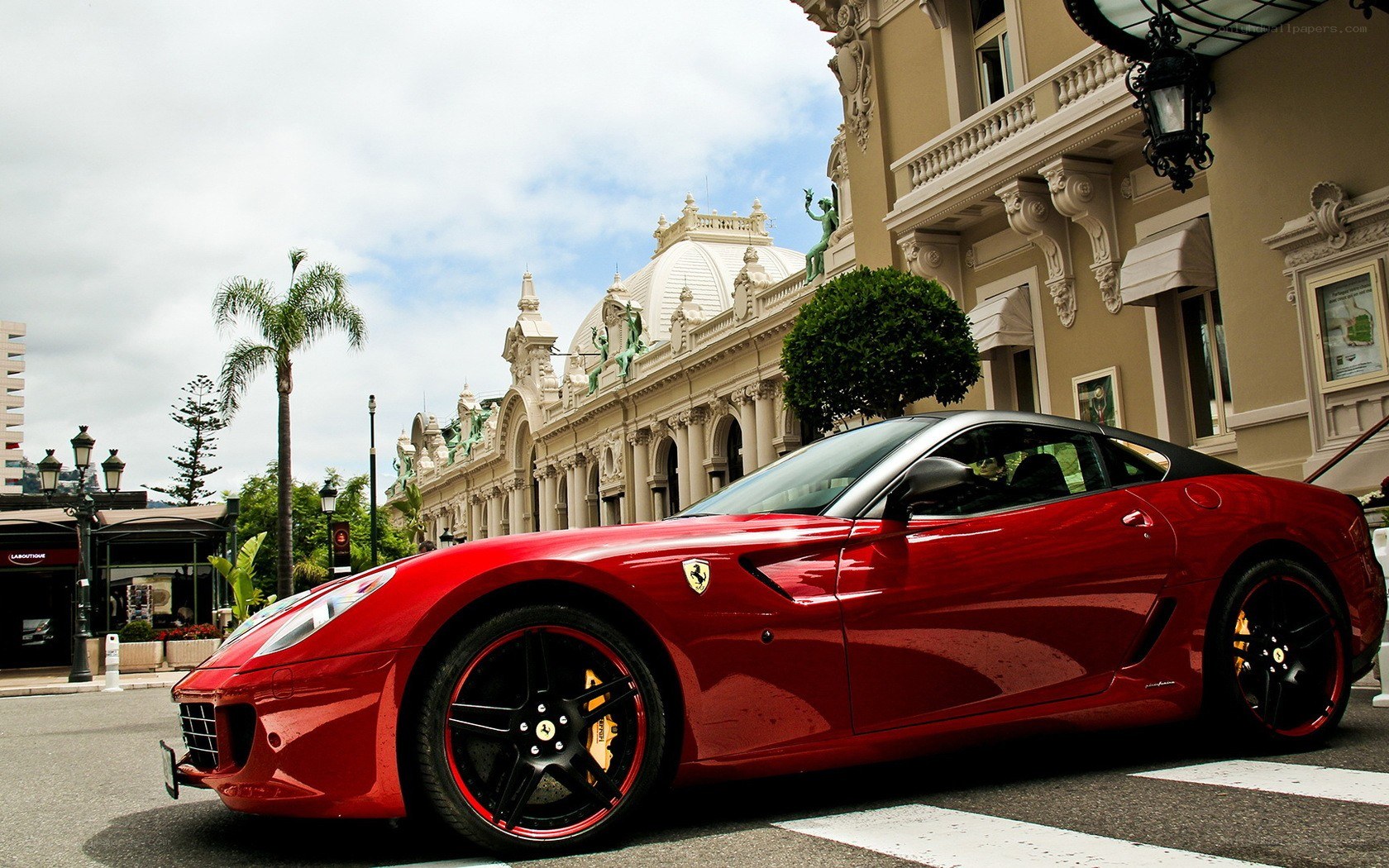 Red Ferrari in Monaco
