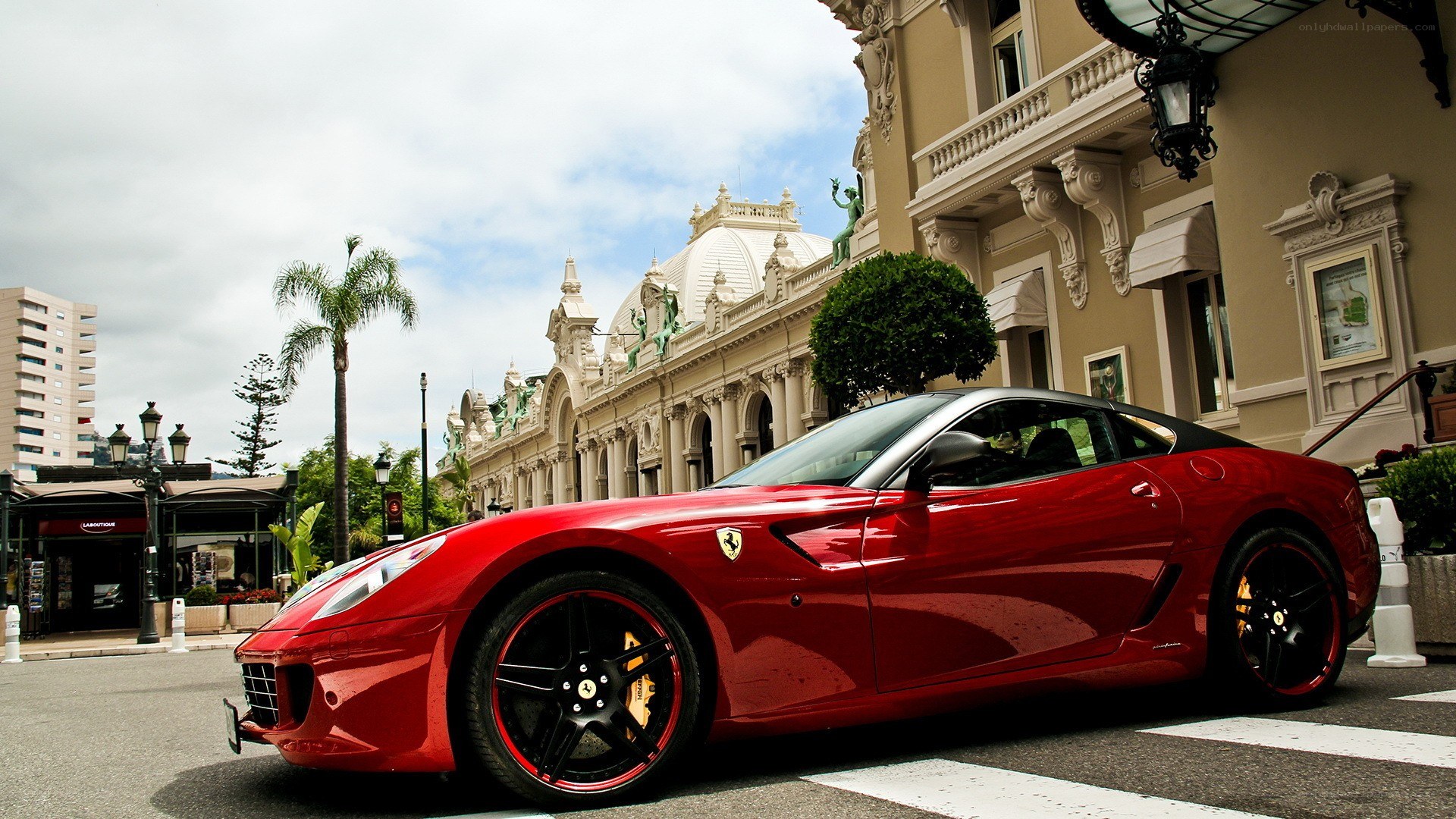 Red Ferrari in Monaco