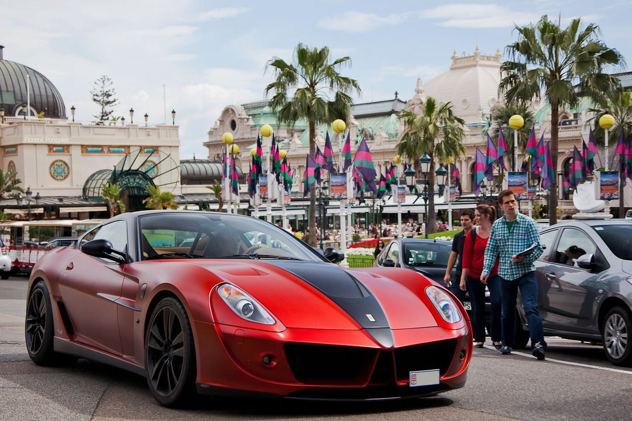 Red Ferrari in Monaco