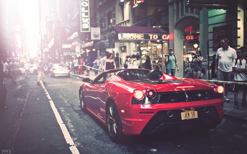 Red Ferrari in New York City
