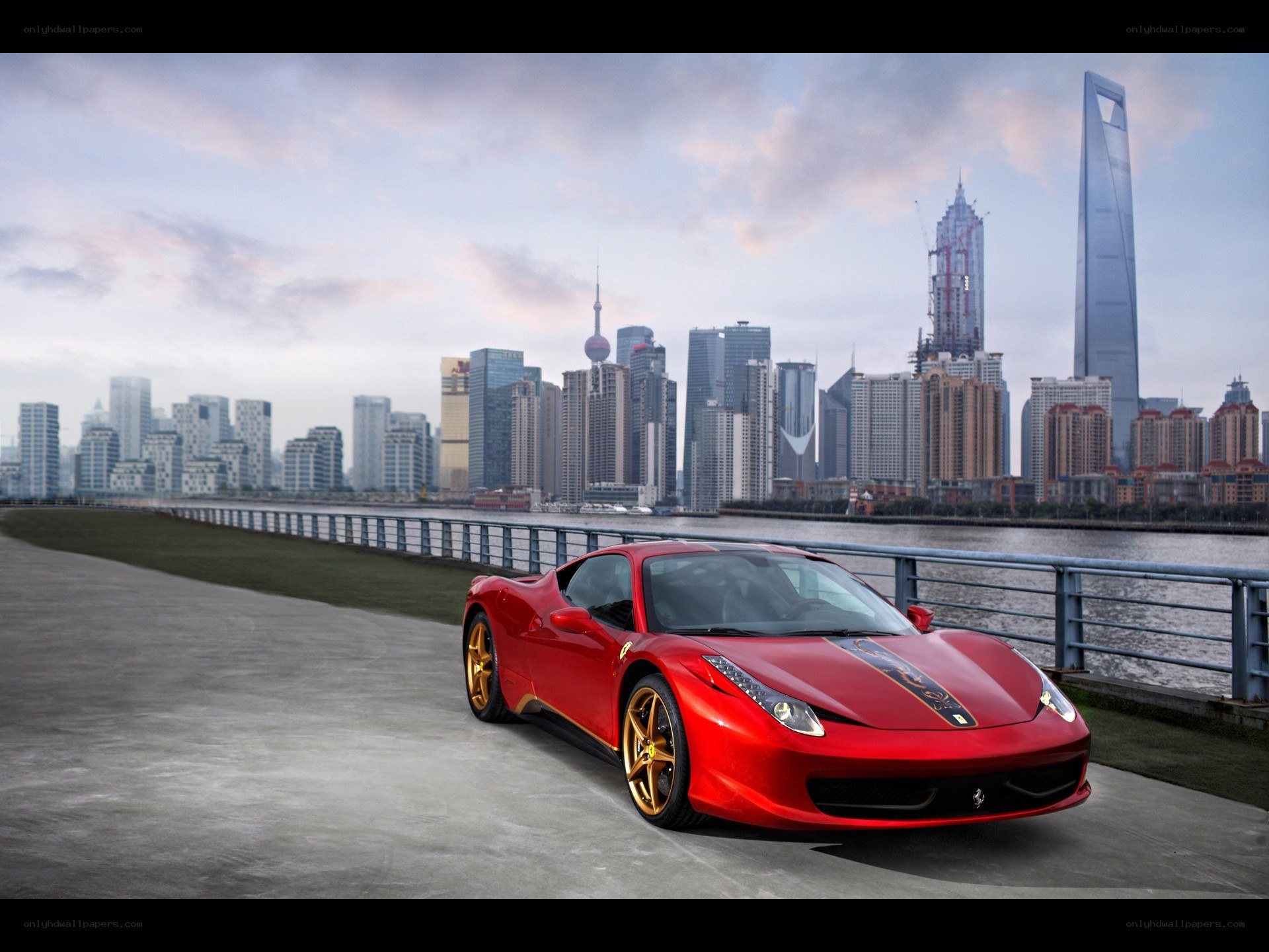 Red Ferrari in Shanghai