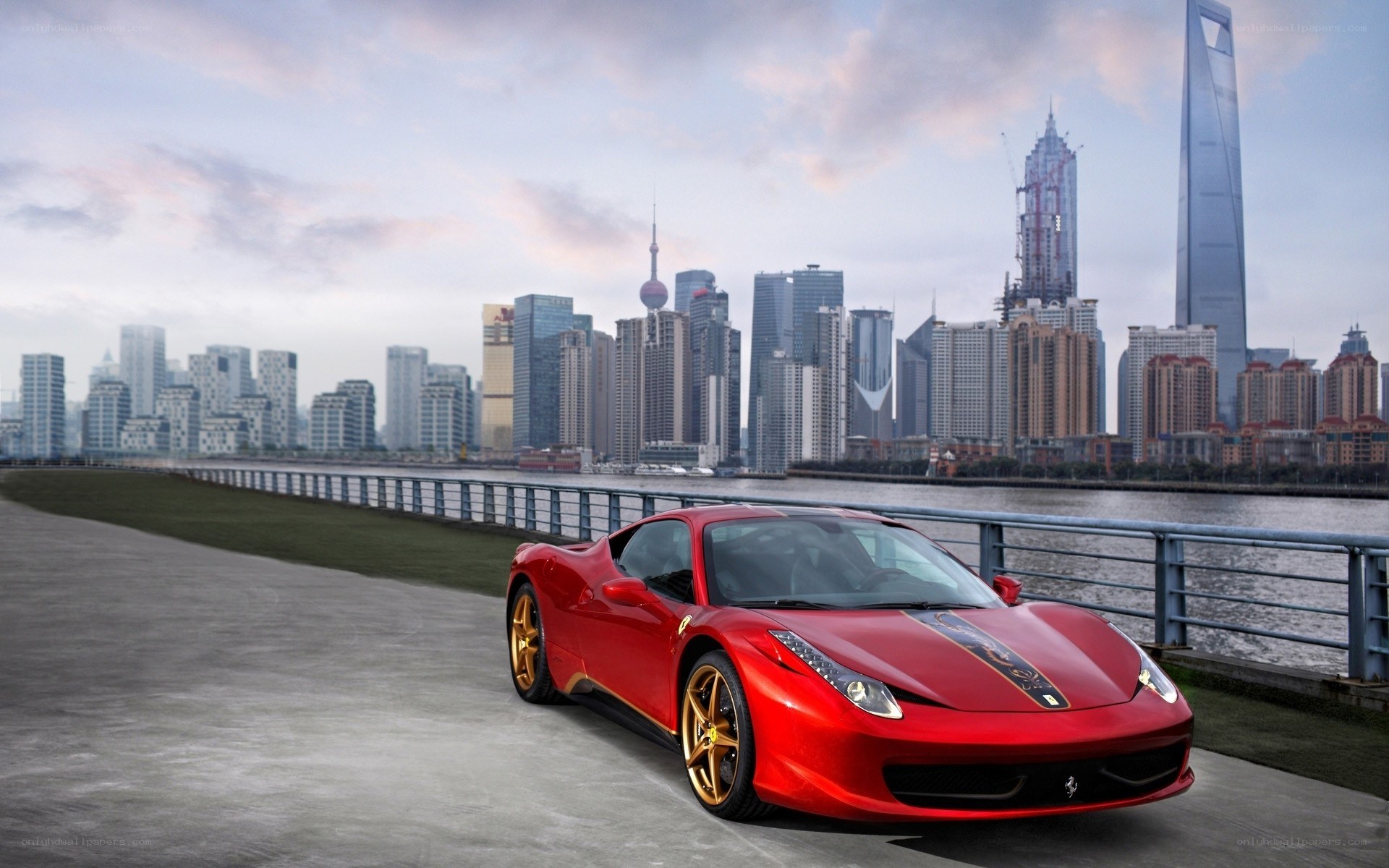 Red Ferrari in Shanghai
