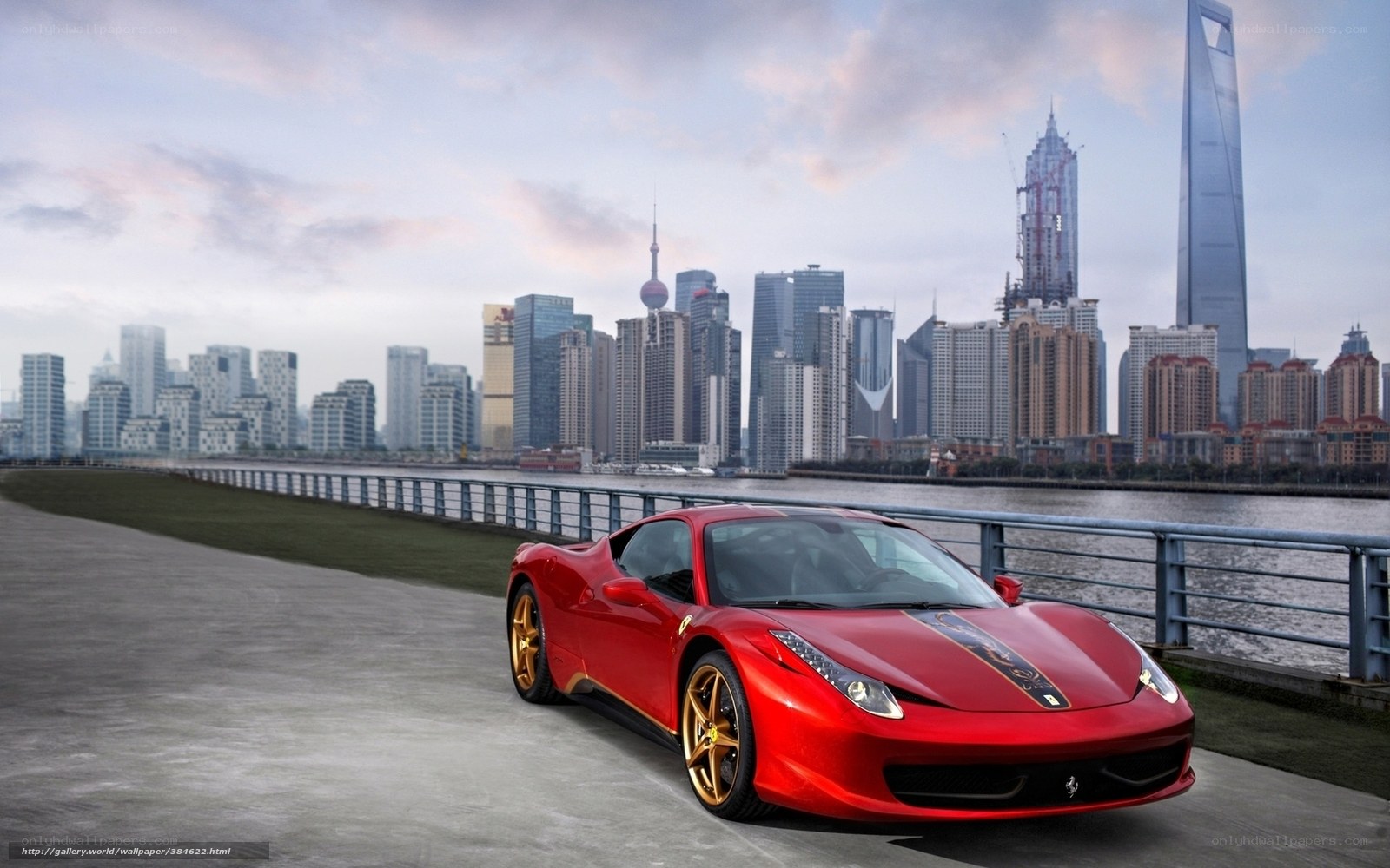 Red Ferrari in Shanghai