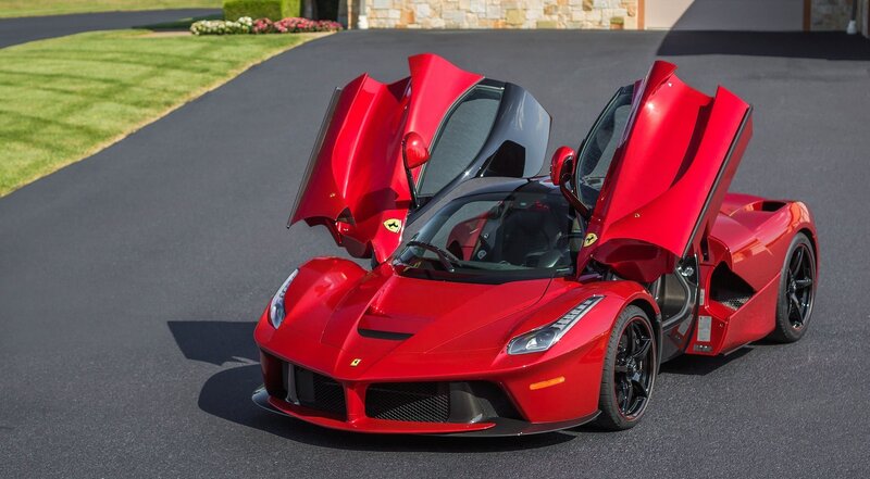 Red Ferrari Laferrari — Dramatic, Afternoon, Photograph, Car