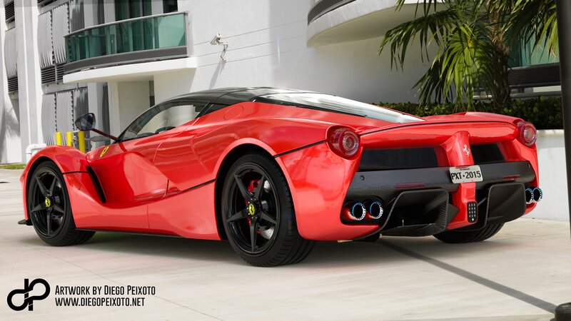 Red Ferrari Laferrari — Dramatic, Afternoon, Photograph