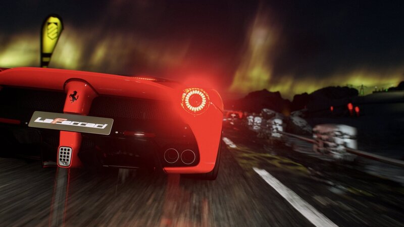 Red Ferrari Laferrari — Dramatic, Night