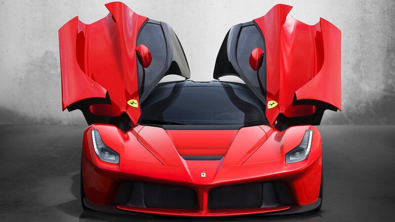 Red Ferrari Laferrari — Dramatic, Photograph, Car Doors, Grille