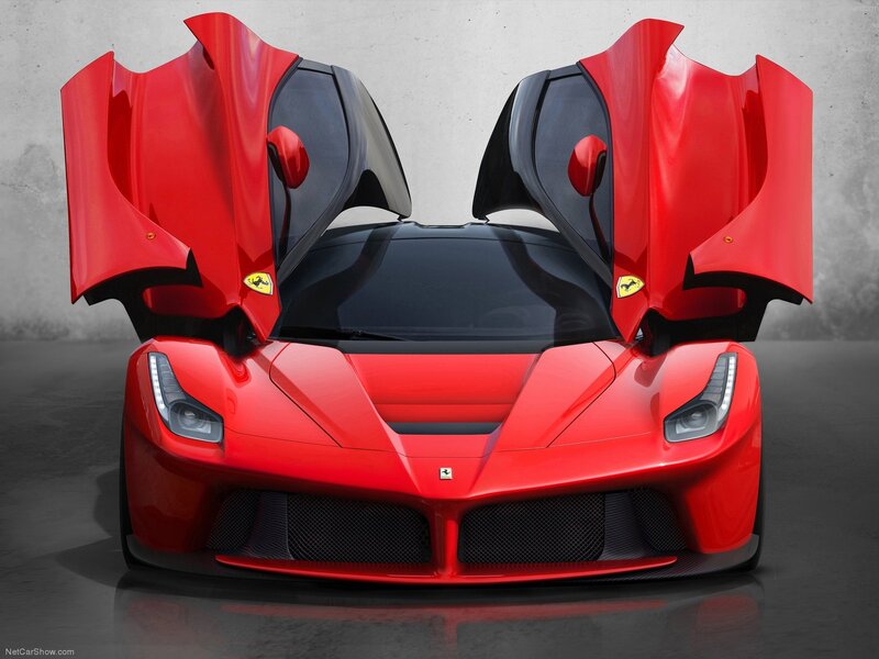 Red Ferrari Laferrari — Dramatic, Photograph, Car Doors