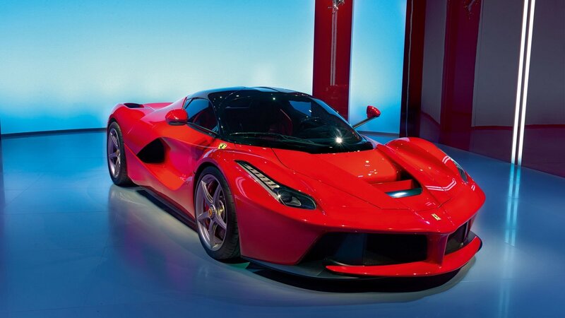 Red Ferrari Laferrari — Dramatic, Photograph, Car, Showroom