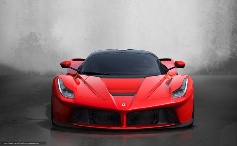 Red Ferrari Laferrari — Dramatic, Photograph, Car, Windshield, Headlights