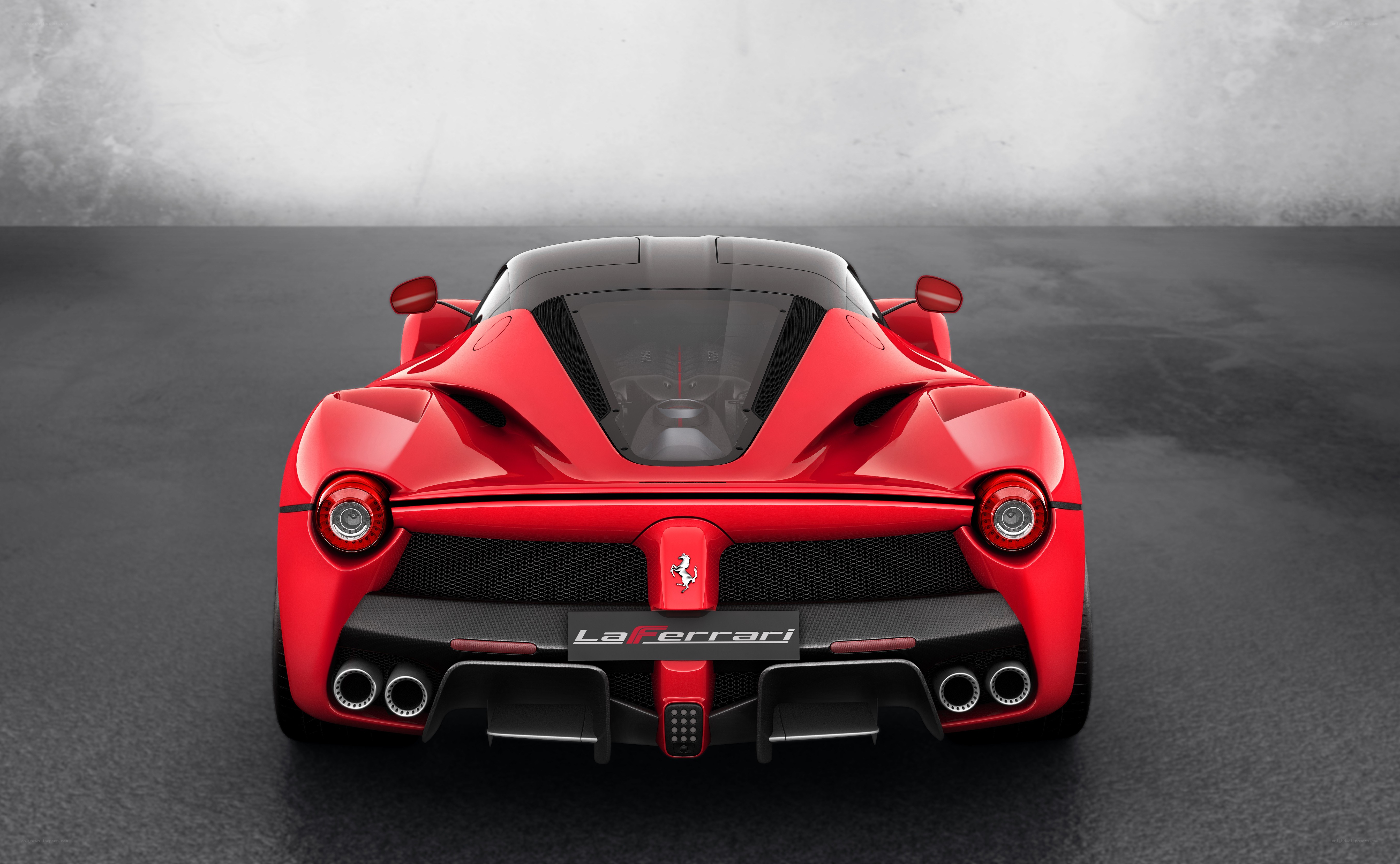 Red Ferrari LaFerrari rear view