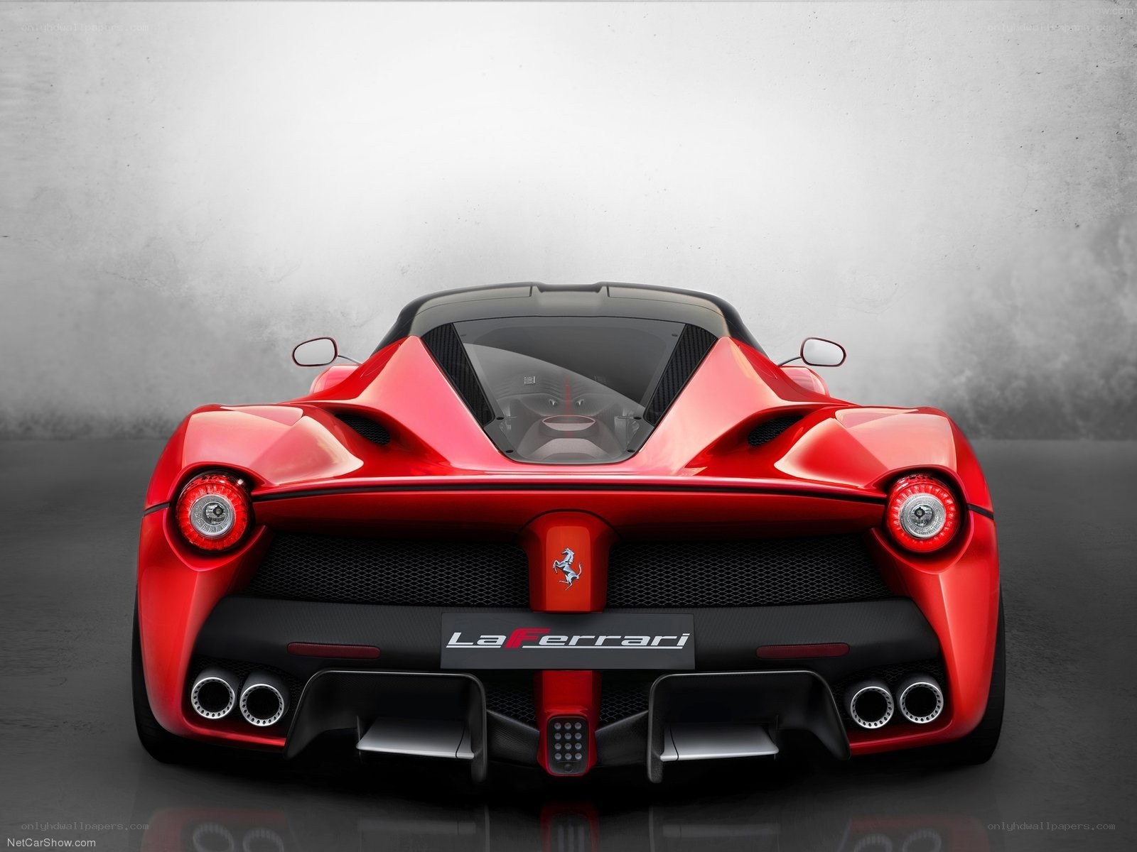 Red Ferrari LaFerrari rear view
