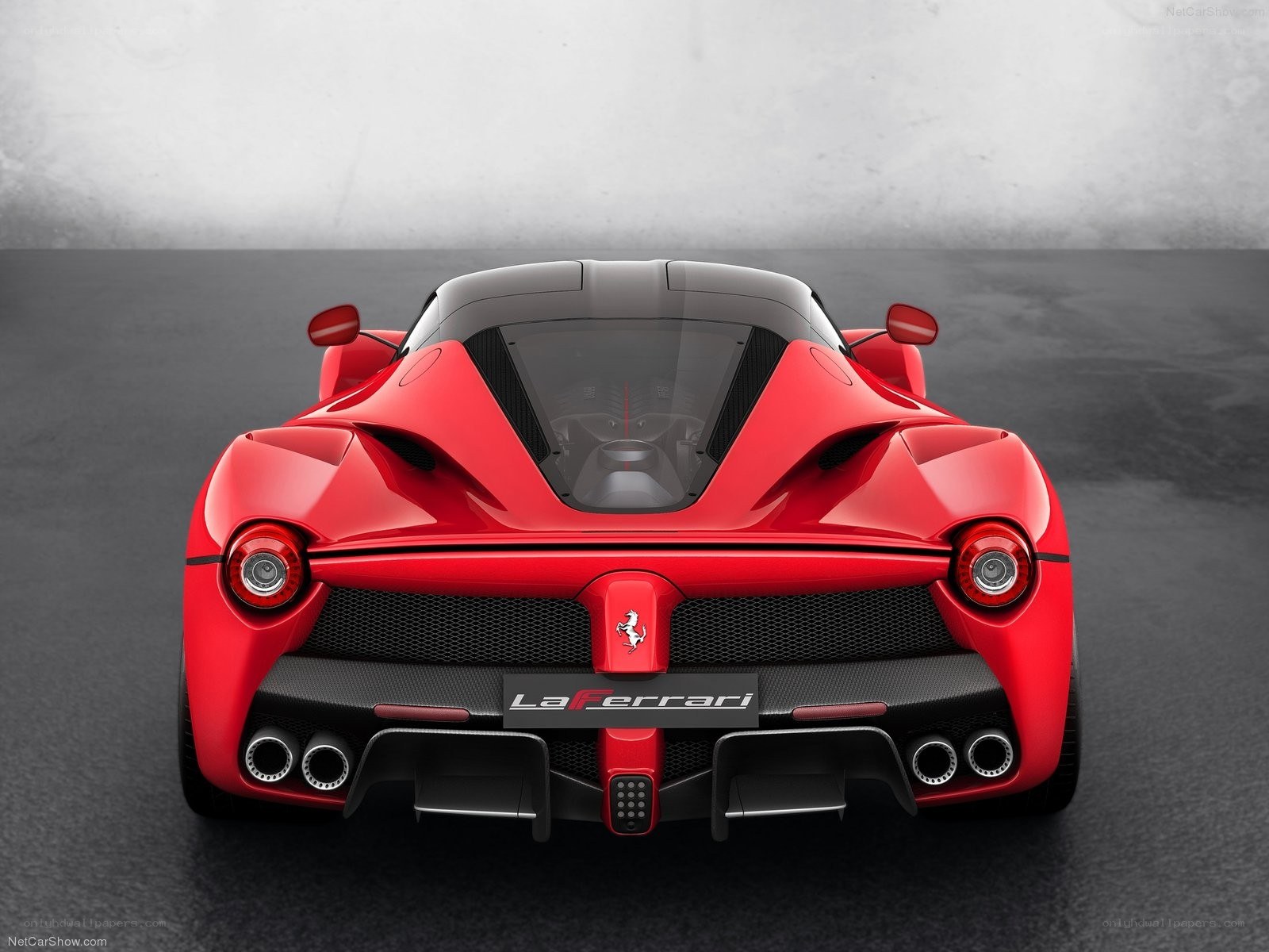 Red Ferrari LaFerrari rear view