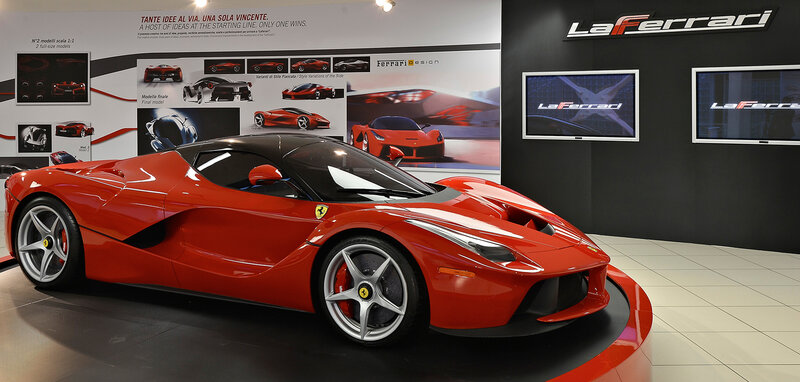 Red Ferrari Laferrari — Showroom, Photograph