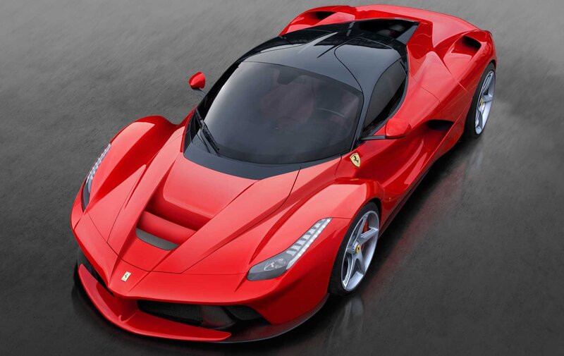 Red Ferrari LaFerrari sports car