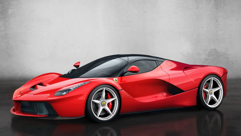 Red Ferrari LaFerrari sports car