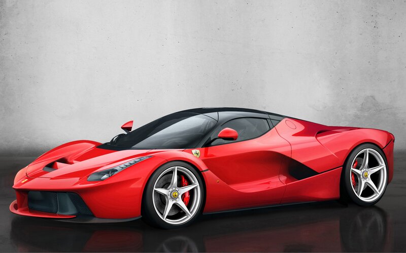 Red Ferrari LaFerrari sports car
