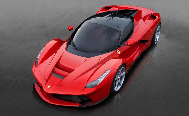 Red Ferrari LaFerrari sports car