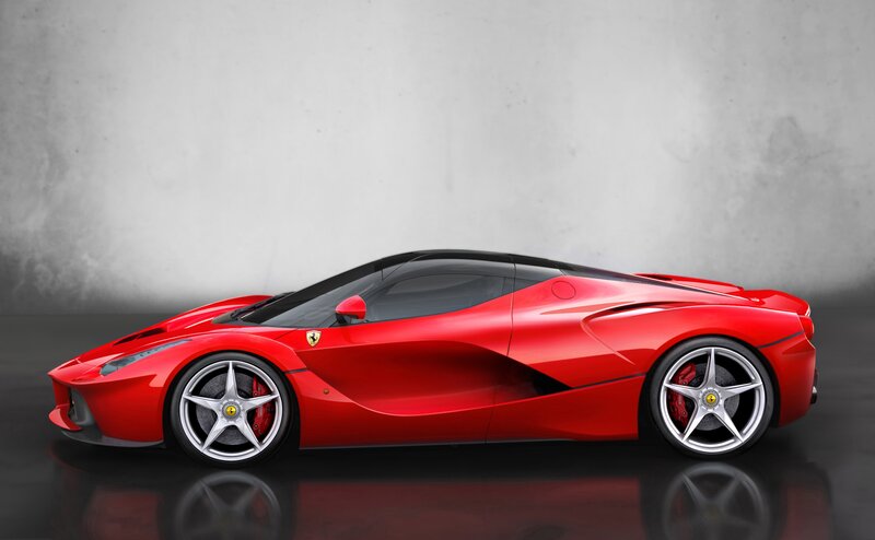 Red Ferrari LaFerrari sports car