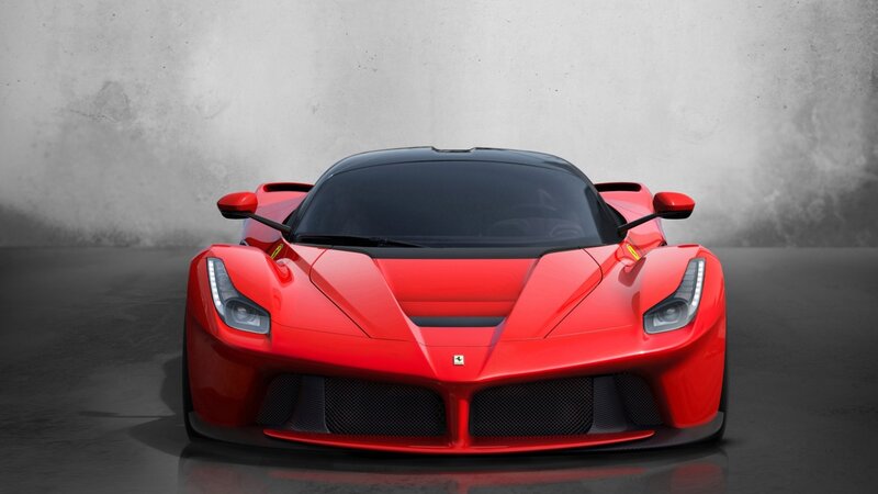 Red Ferrari LaFerrari sports car