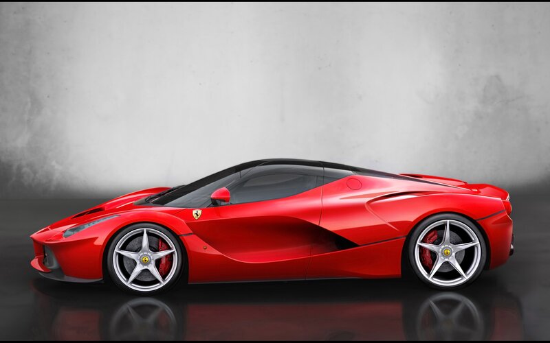 Red Ferrari LaFerrari sports car