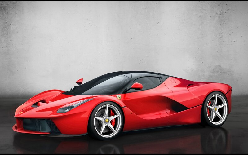 Red Ferrari LaFerrari sports car