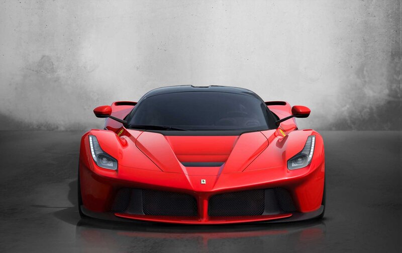 Red Ferrari LaFerrari sports car