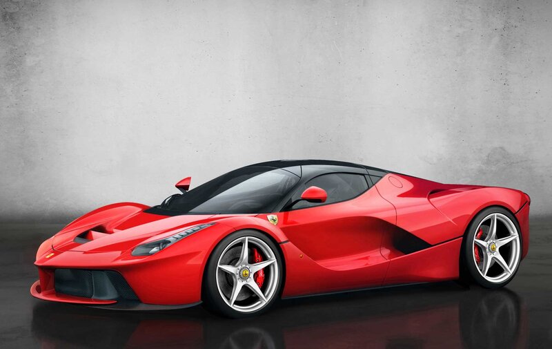 Red Ferrari LaFerrari sports car