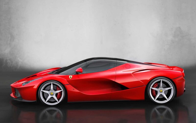Red Ferrari LaFerrari sports car