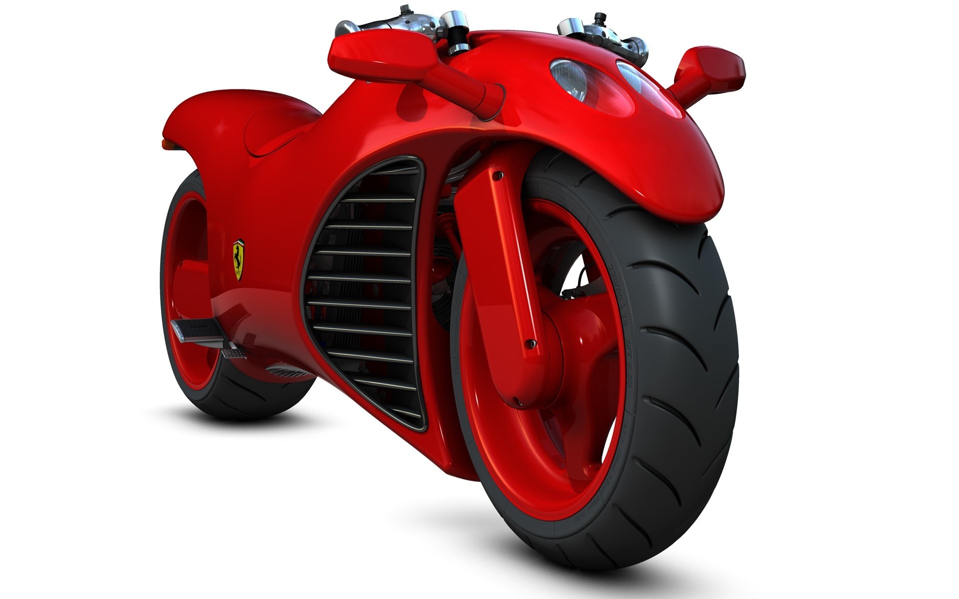 red ferrari motorcycle concept