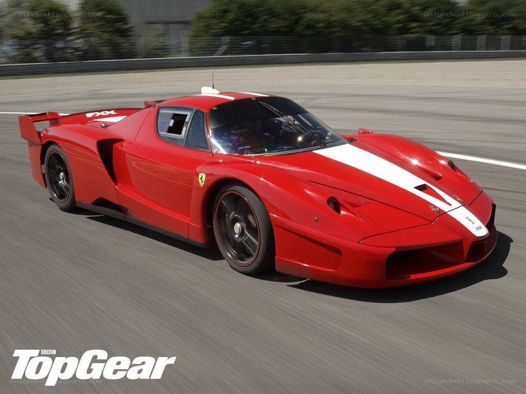 Red Ferrari on a racetrack