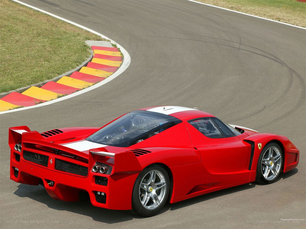 Red Ferrari on a racetrack