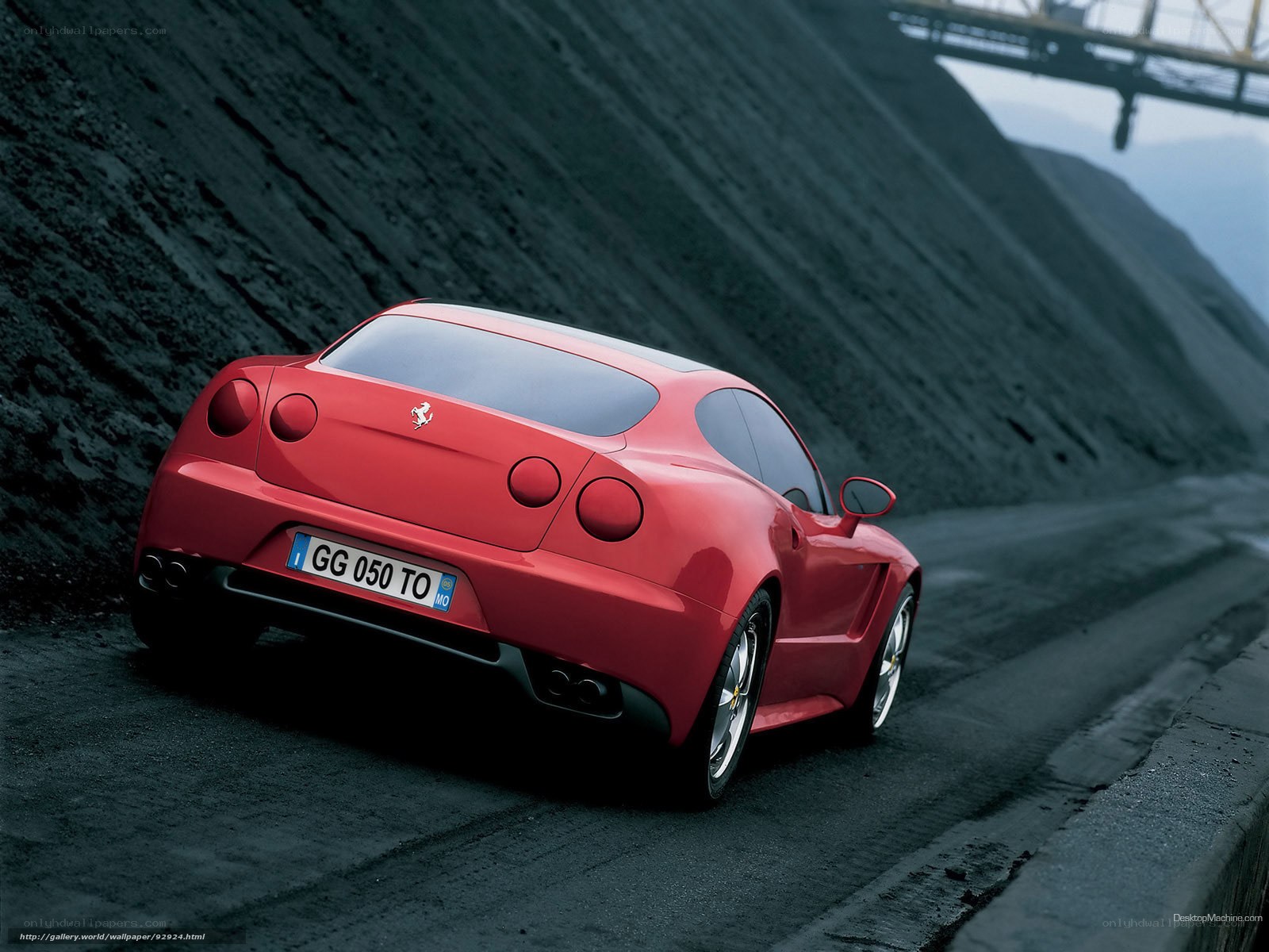 Red Ferrari on a road