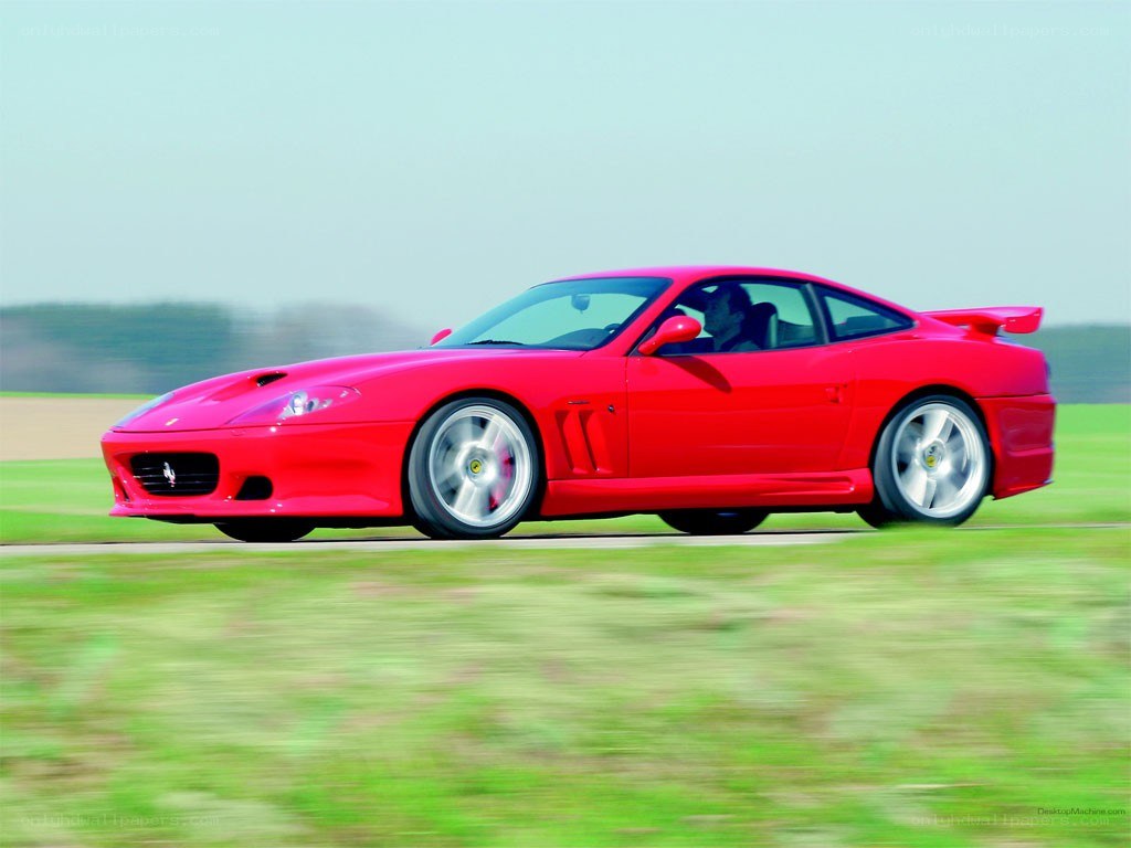Red Ferrari on a track