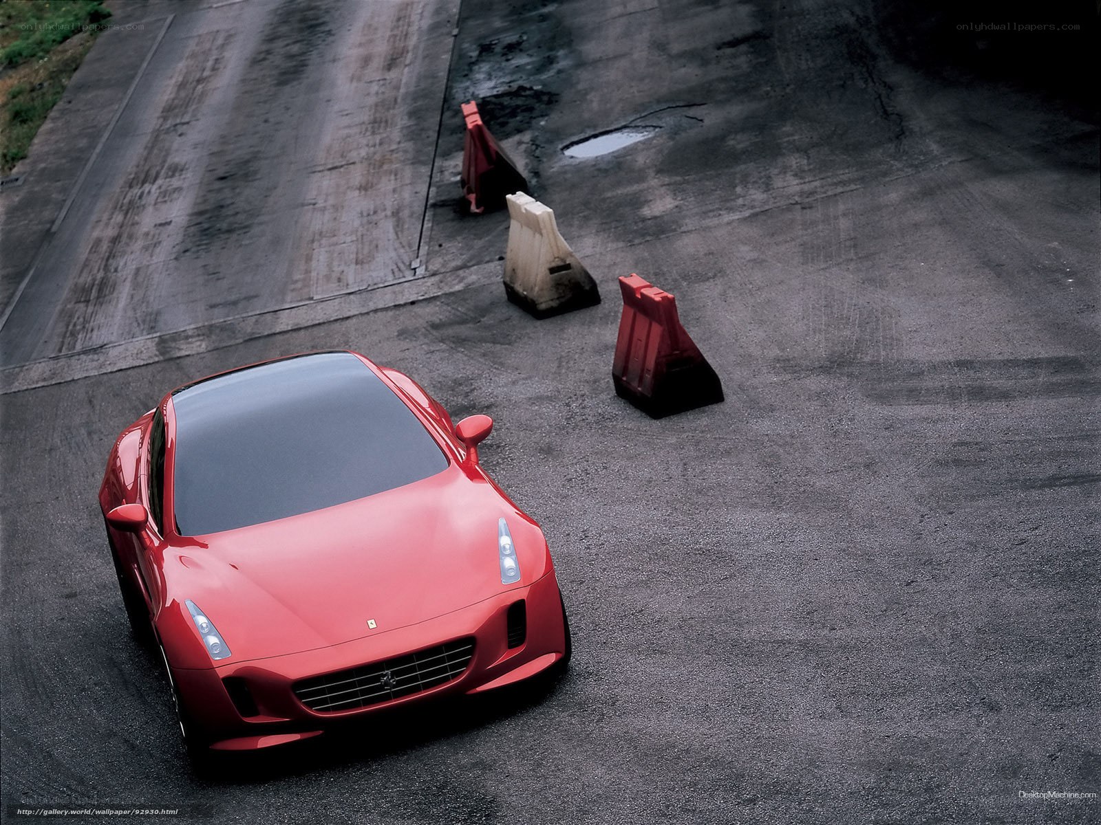 Red Ferrari on a track